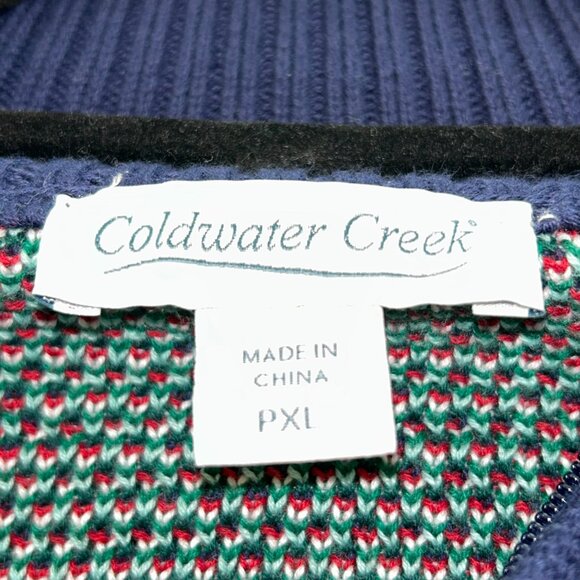 Coldwater Creek Alpine Skies Sweater Jacket size Petite XL NWT - Picture 3 of 7